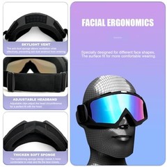 Motorcycle Goggles Dirt Bike ATV Off-road Riding Motocross Pink Colorful Blue