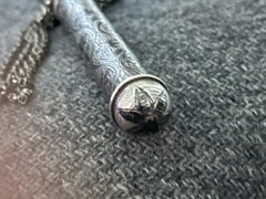 Antique Silver Circassian Riding Crop Nagaika with Concealed Blade 1890 To 1910