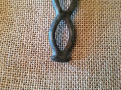 Antique iron twisted driving horse bit, 100+ years old, good condition
