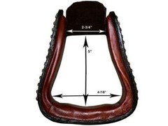 Tahoe Patriotic American Flag Leather Adult Stirrups Pair for Western Saddles