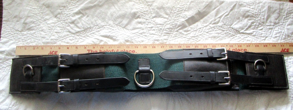 31″DOVER QUALITY SUFFOLK SADDLERY PADDED LEATHER SURCINGLE W/GIRTH TRAINING TACK