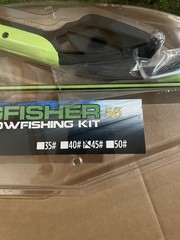 PSE BOWFISHING KIT KINGFISHER 56″ 45# RH GREEN DK’D Camo Open Box *read*
