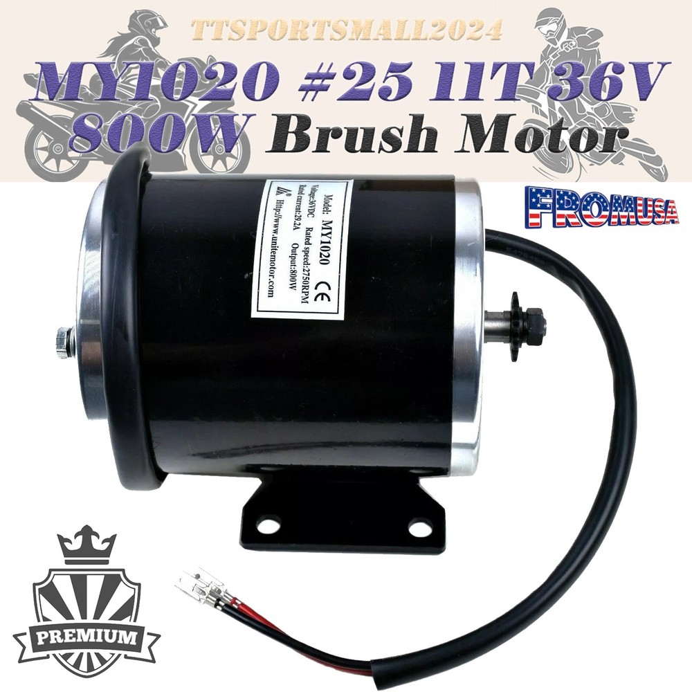 Premium MY1020 36V 800W Brush Motor For Electric Scooter ATV Quad Buggy Go Kart