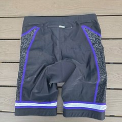 TYR Women Purple/black/turquoise Tri Tank (XS) 6 in Pad Short (S) New