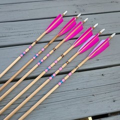 Half Dz 11/32 Cedar Arrows 31″ RW Fletch 5″ 35-45# With 130gn Field Points