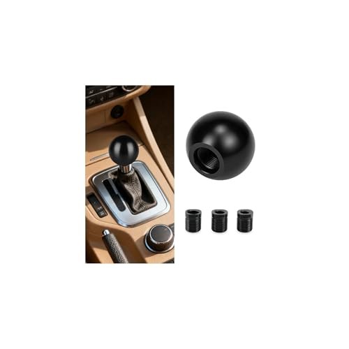 Car Round Ball Gear Shift Knob, Aluminum Alloy Vehicle Gear Shifter Knob Black