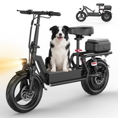 Electric Scooter with Seat Peak 1500W Motor Up to 30MPH 45 Miles Range 14″