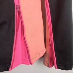 TuffRider Neon Tammy Jacket Equestrian Practice Dark Gray Peach Womens Medium