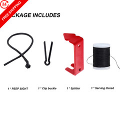SPG Archery Peep Sight, 1/4″ 3/16″ Aluminum 3x2x1cm, Tube Sight Kit