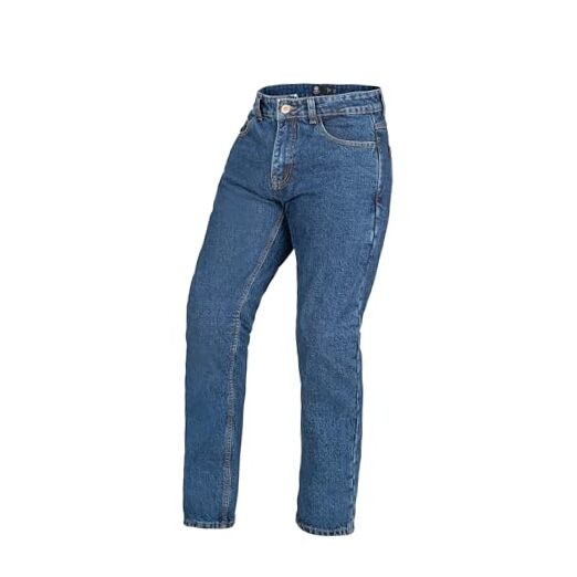 Men’s Riding Pants with CE LEVEL2 Armor – Dark Blue 34W x 32L Light Blue