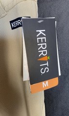 KERRITS Size M Tan Ribbed Microcord Tight Knee Patch Riding Breeches Women’s NWT