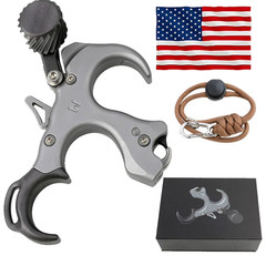Adjustable Thumb 3 Finger Release Aid Archery Accessory Compound Bow Hunting