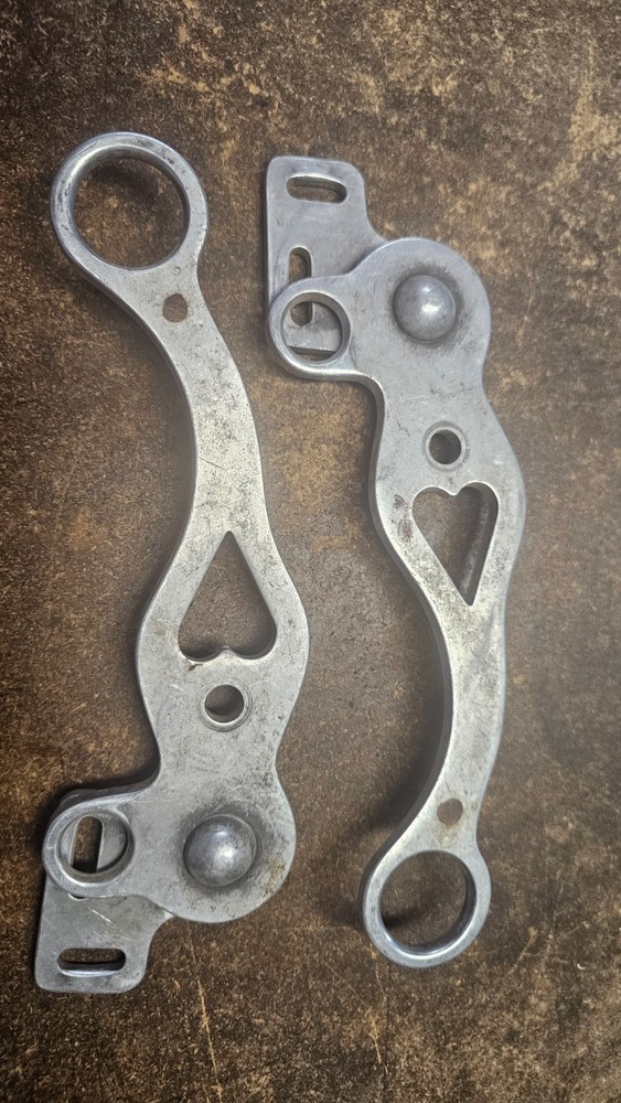 Vintage Crockett Used Mechanical Hackamore Aluminum Hearts