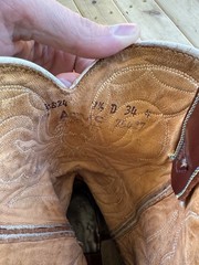 1960s Vintage Acme Comblast Cowboy Boots Double eagle inlay woman’s 9