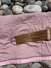 Western Straight Mohair String Cinch Chestnut 31.5” 17 Strands Non Irritating