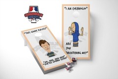 Beavis and Butthead Cornhole Board Vinyl Wrap Skins Laminated Sticker Set Decal