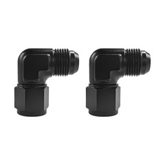 2 PCS Female to Male 90 Degree Hose Fitting Adapter, Aluminum Flare Elbow 8AN
