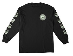 Spitfire Wheels Deathmask Classic Glow In The Dark Black Longsleeve T-Shirt