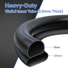 Heavy Duty Inner Tube 10×2.5/3.0 Thick 10 in Tire Tubes CR202 Bent