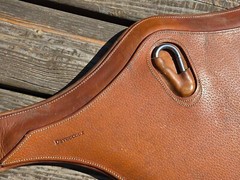 Devoucoux Light Brown Padded Belly Guard Stud Jump Girth – 50″-125cm – Light Use