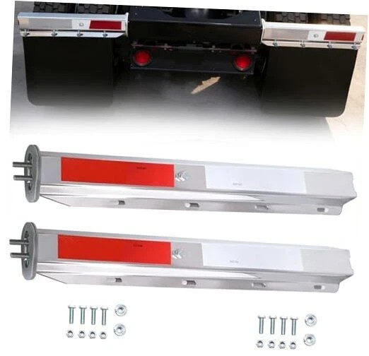 Straight Mud Flap Hangers for Semi Truck Mud Flaps Brackets 1 1/8″ Bolt Spacing