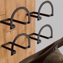 Chinpakden 4 Pack Cowboy Hat Hooks, Wall Mount Rack Holder 4 Pack, Black