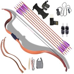 Traditional Recurve Bow and Arrow Set Longbow Handmade Mongolian Horse Bow Ta…