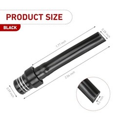 Gas Fuel Tank Cap Breather Tube, CNC Aluminum Alloy Air Vent Hose 1 PCS Black