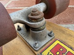 Vintage 1970’s Skateboard Deck Complete Tracker Trucks Tiger Trak IV 4 Wheels