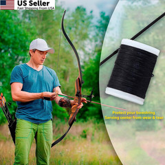 KESHES Archery Bowstring Serving Thread Jig – 120 Yards/110 M 3 inches, Black