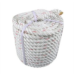 1inch × 120FT High Strength Braided Rope Breaking Strength 3400 Pounds White Red