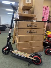 AMVirtuo A10 Folding Kick Electric Scooter 350W for Adults, Black