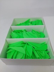 2.0″ Lime Green Raptor II R2 Vanes By Norway Industries: Bulk Pack Of 500 Count