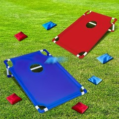 Cornhole Game Set 2 Boards 12 Bean Bags Outdoor Backyard Tailgate Beach Gift