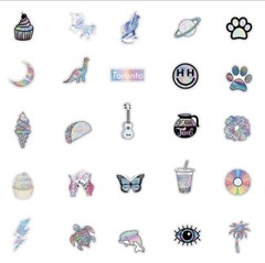 Mixed VSCO Holographic Cartoon Stickers Luggage Skateboard DIY Cute Graffiti