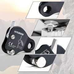 WILDKEN Climbing Ascender Fall 7.8 * 7.5 cm / 3.0 * 2.9 inch, Black