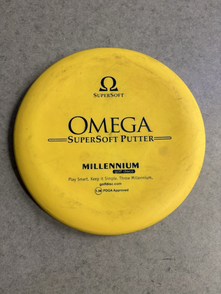 Millennium Omega Supersoft Putter 176g Yellow PDGA Approved Disc Golf Disc