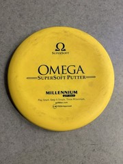 Millennium Omega Supersoft Putter 176g Yellow PDGA Approved Disc Golf Disc