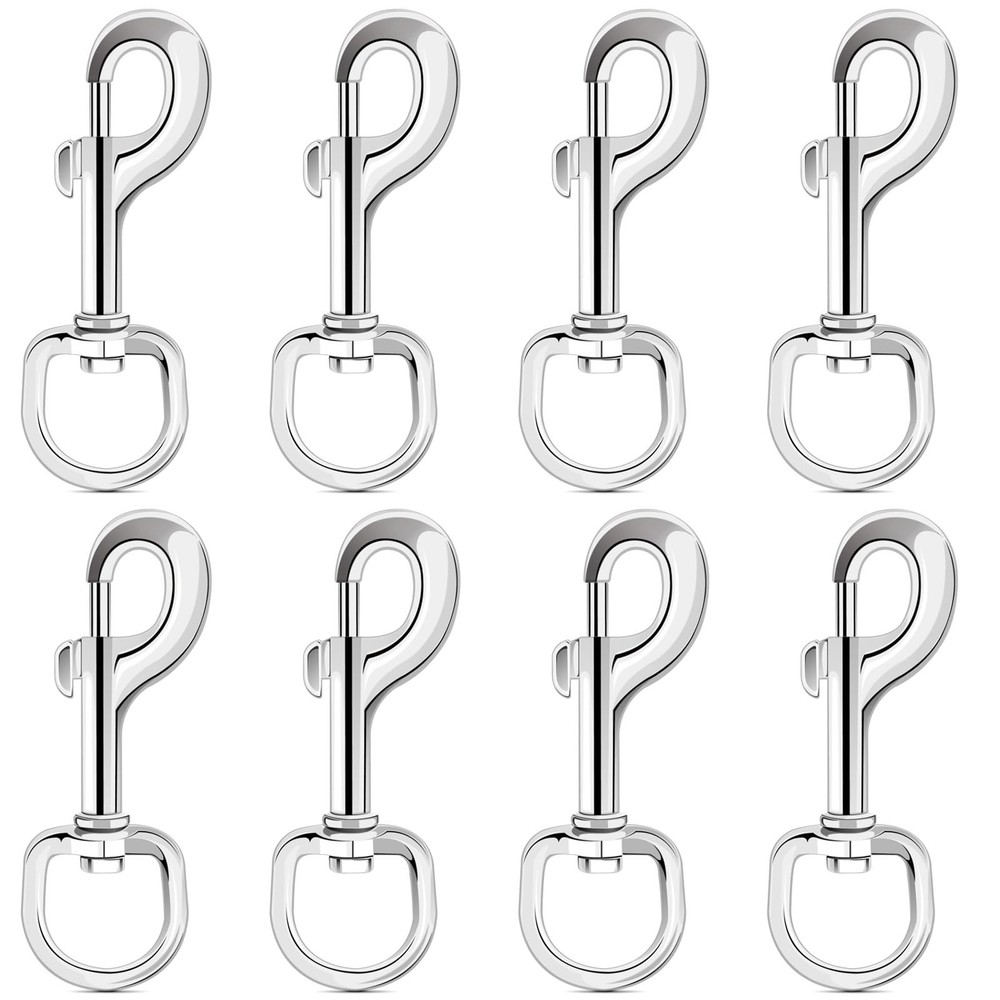 8 Pcs Swivel Eye Bolt Snap Hooks Heavy Duty Eye Bolt Clips Zinc Alloy Single End