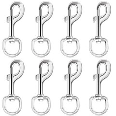 8 Pcs Swivel Eye Bolt Snap Hooks Heavy Duty Eye Bolt Clips Zinc Alloy Single End