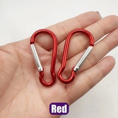 100PCS Carabiner Keychain Clip Aluminum Snap Hook Key Ring Camping Outdoor