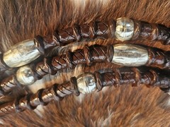 Romel Reins – Silver Ferrule Show Ring – Dark Oil – Hand Braided