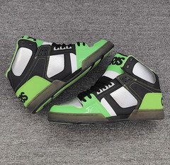 Osiris NYC 83 High Top Skateboarding Shoes Green Black White US 13.5
