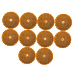 Class A 3-3/16″ Round Reflector with Center Mounting Hole – 2 Pack 10 Amber