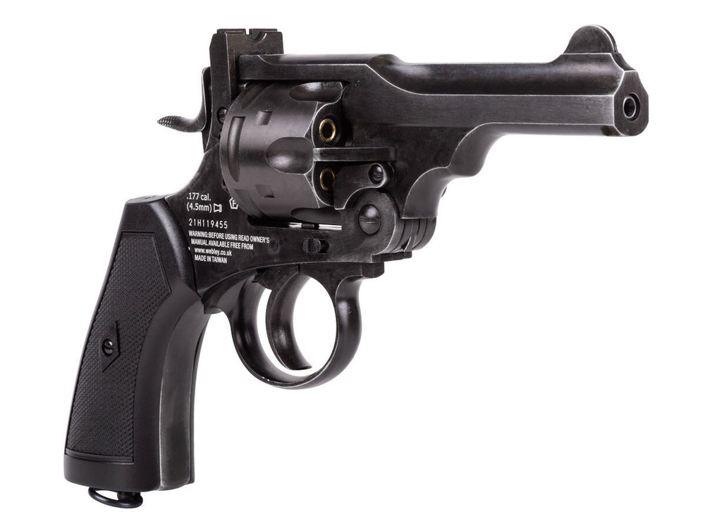 Webley MKVI CO2 Pellet Revolver, Battlefield Finish, 4″ by Webley & Scott Ltd.