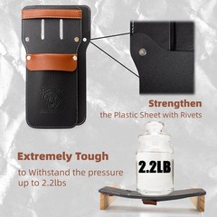 Archery Leather Pocket Arrow Quiver Portable 8 to10 Arrows Holder with Plastic