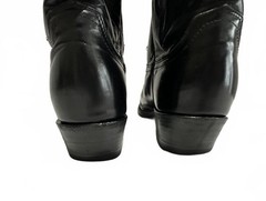 Vintage 90’s Justin 1434 Black Leather Cowboy Boots Made in USA Size 8.5D