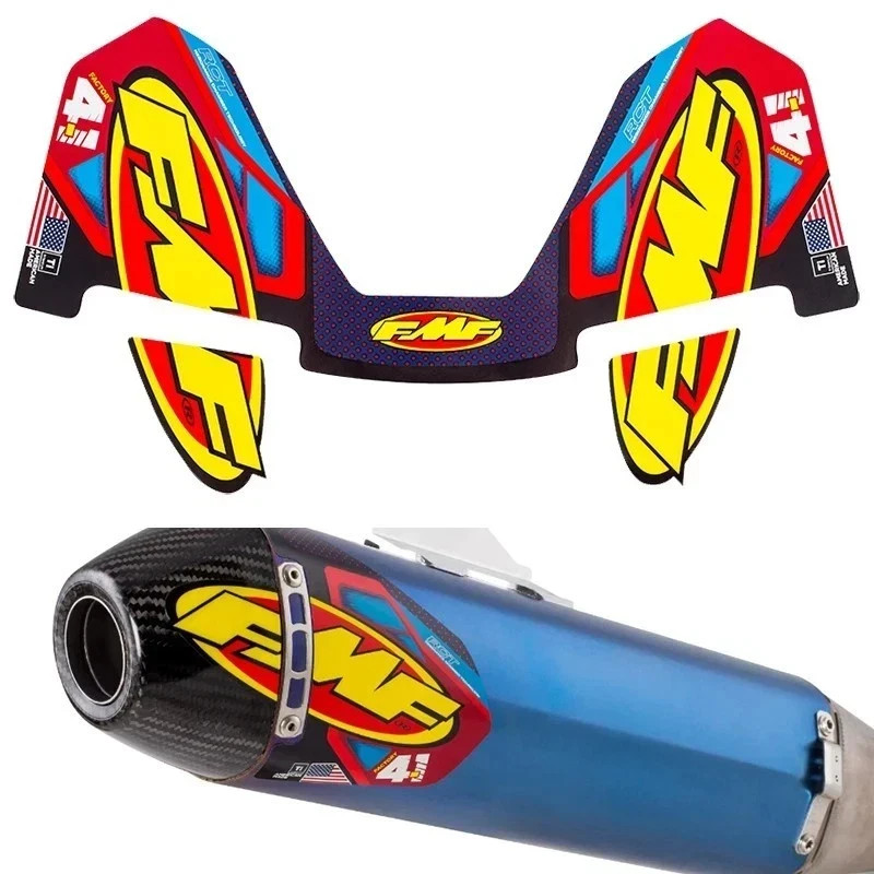 FMF Sticker 4T Motorcycle Exhaust Muffler Pipe Decals Waterproof Universal -uk