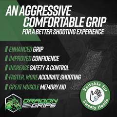 Universal Gun Grip Tape, Non-Slip Black Rubber Grip Tape, Enhanced Grip for Incr