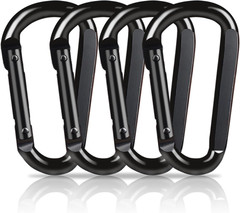 4 PCS Carabiner Clip, 860 Lbs-3″ Iron Heavy Duty Carabiner, Multi Purpose D Shap